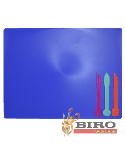 Tăbliță pentru plastilină + 3 ustensile de modelare, albastră, ZiBi